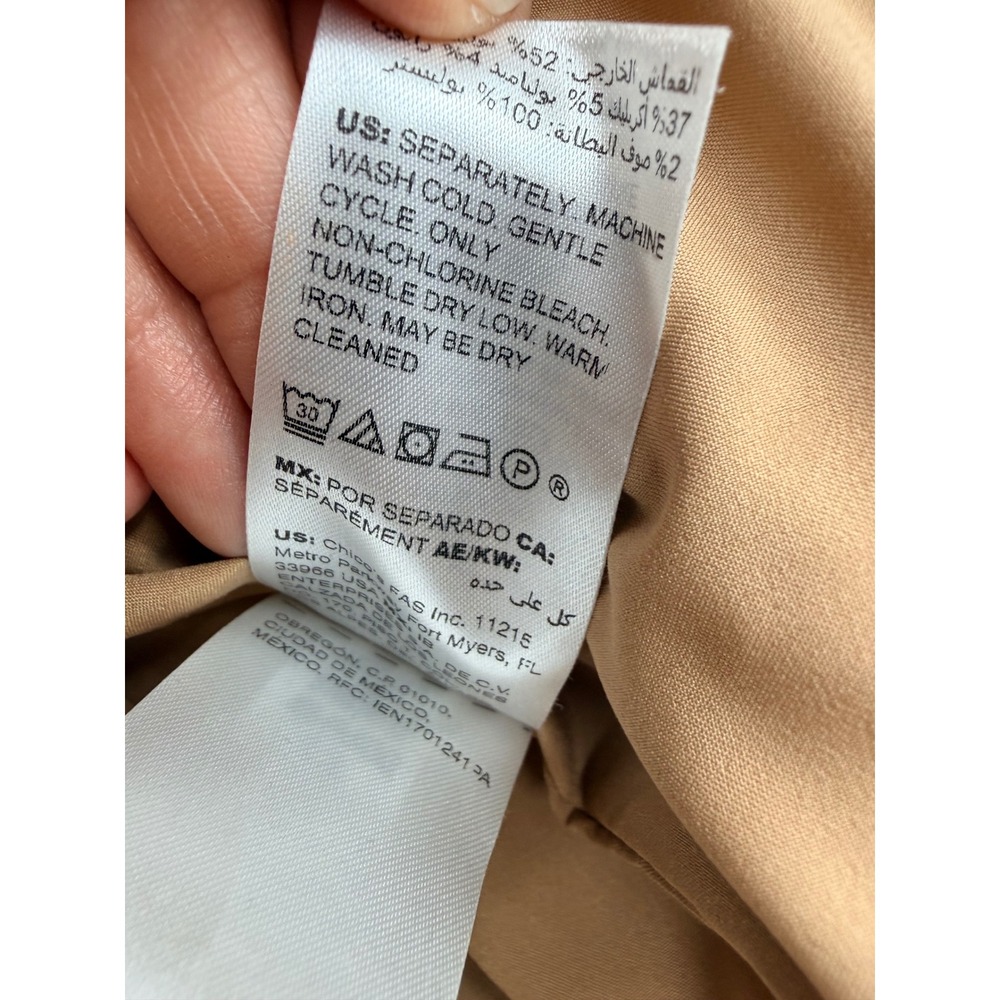 Chico's Patterned Blanket Coat 0 Beige Multi Southwestern Aztec Cabin Core Boho - Picture 10 of 12